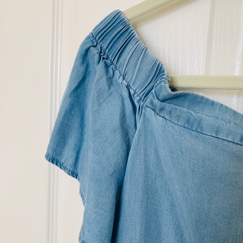Willow & Clay Off Shoulder Chambray Minidress